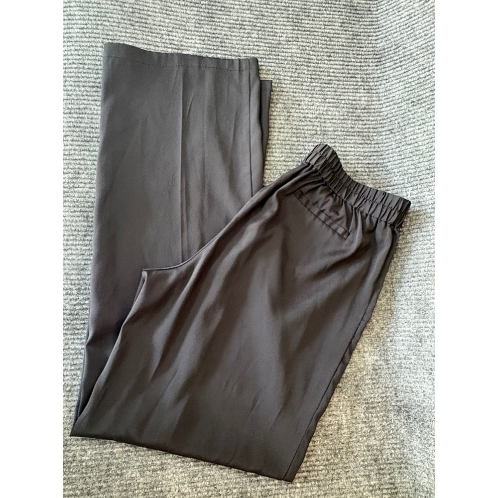 Christian Siriano Runway Style Black Wide Leg Elastic Back Trousers Medium